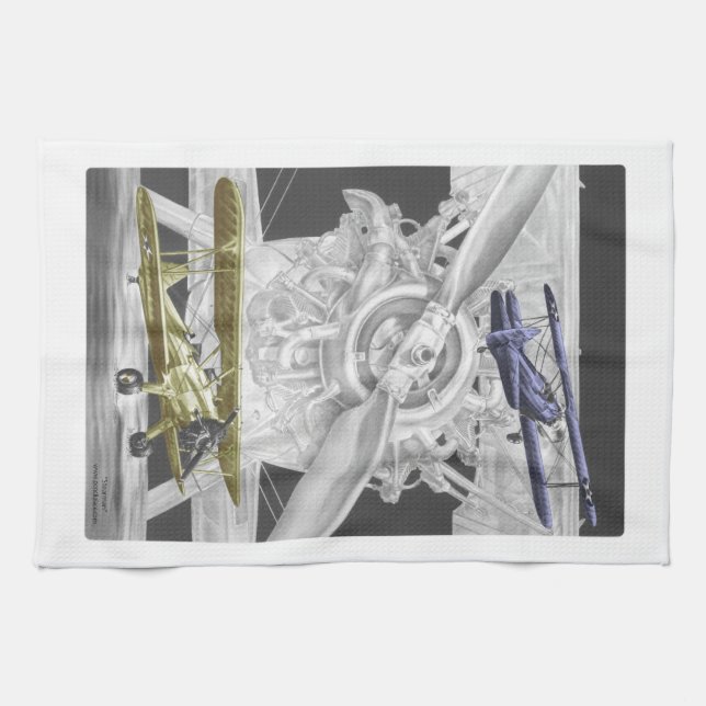 Stearman Biplan Kökshandduk (Horisontell)