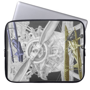 Stearman Biplan Laptop Fodral