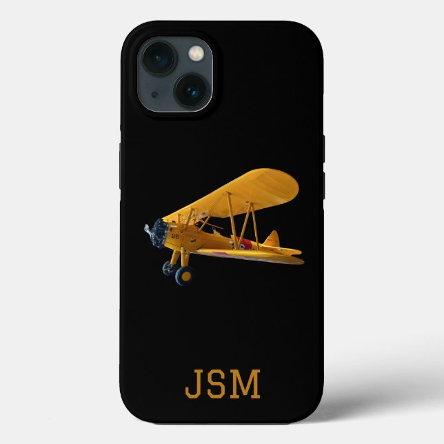 Stearman dubbelplan Flygplan Foto,Flyg,Monogram (Baksida)