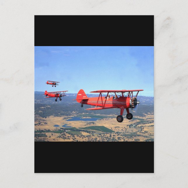 Stearman, PT-17, 1943_Classic Aviation Vykort (Framsida)