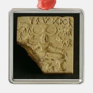 Steatiten Pasupati förseglar, Mohenjodaro, Julgransprydnad Metall