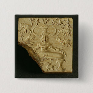 Steatiten Pasupati förseglar, Mohenjodaro, Knapp