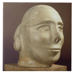 Steatiteporträtthuvud, Mohenjodaro, 2300-1750 BC Kakelplatta