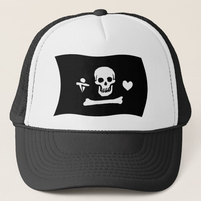 Stede Bonnet Flagga Hatt Truckerkeps (Framsida)