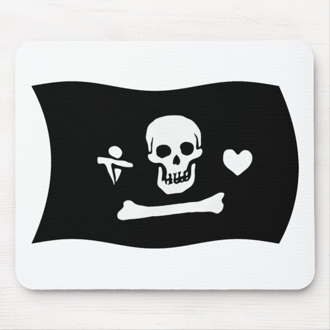 Stede Bonnet Flagga Mousepad Musmatta (Framsidan)