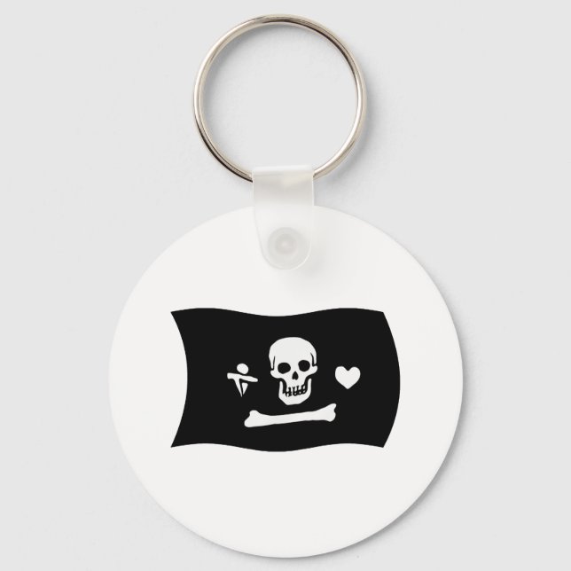Stede Bonnet Flagga Nyckelring (Framsida)