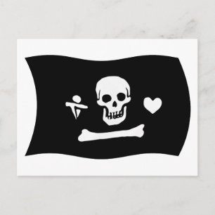 Stede Bonnet Flagga vykort
