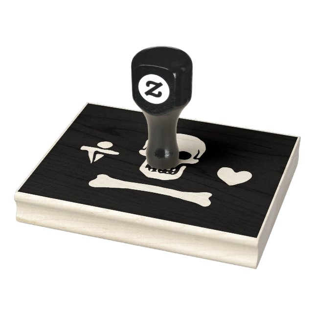 Stede Bonnet Pirat Flagga Jolly Roger Stämpel (Stämpel)