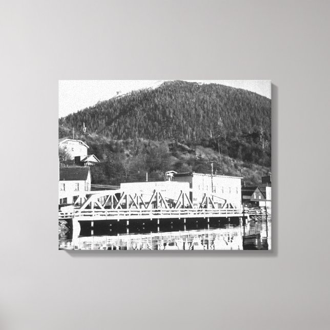 Stedman Street Bridge och Hjort Mountain Canvastryck (Framsida)