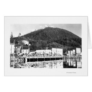 Stedman Street Bridge och Hjort Mountain Hälsningskort