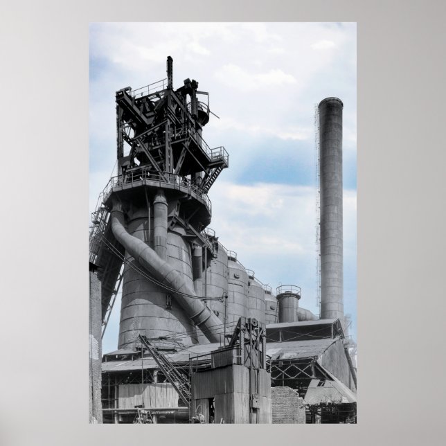 Steel Blast Furnace - 2:a industriella Revolutione Poster (Framsidan)