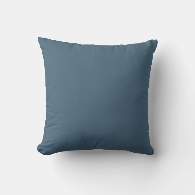 STEEL - Blue Solid Färg Kudde (Framsida)
