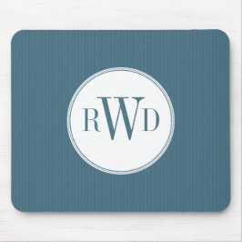 Steel Blue Streck Monogram Mousepad Musmatta