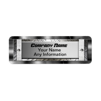 Steel Diamond Mönster Metall etiketter Returadress Etikett