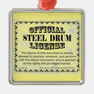 Steel Drum License Metall Ornament