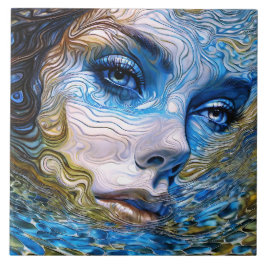 "Steel Gaze" - Kvinnor i Vatten Kakelplatta