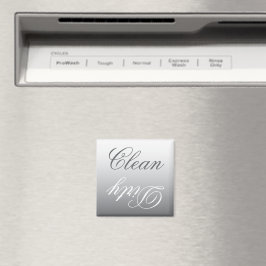 Steel Grått Ombre Dishwasher Clean/Dirty Magnet