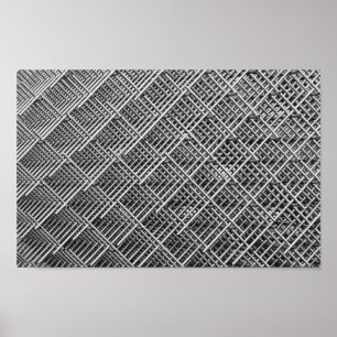 Steel Grid Industrial Mesh Mönster Poster