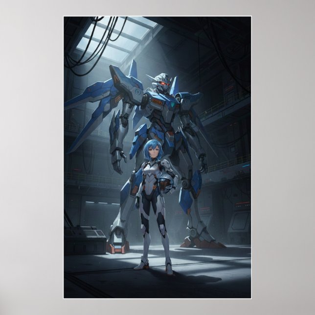 Steel Guardian: Mecha & Pilot Art Poster (Framsidan)