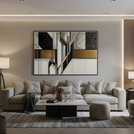 Steel Leaves Canvastryck