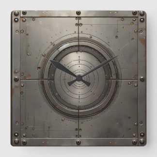 steel object fyrkantig klocka