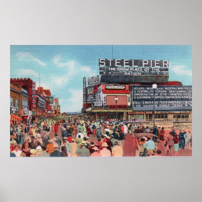 Steel Pier - Atlantic City Poster (Framsidan)