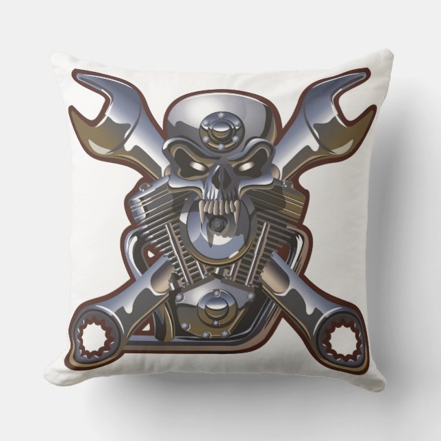 Steel Skull Dekorativ kudde (Framsida)