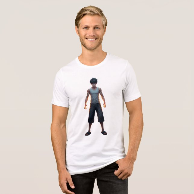 Steel Stance | Full-Body Anime Warrior Front Shirt T (Framsida Full)