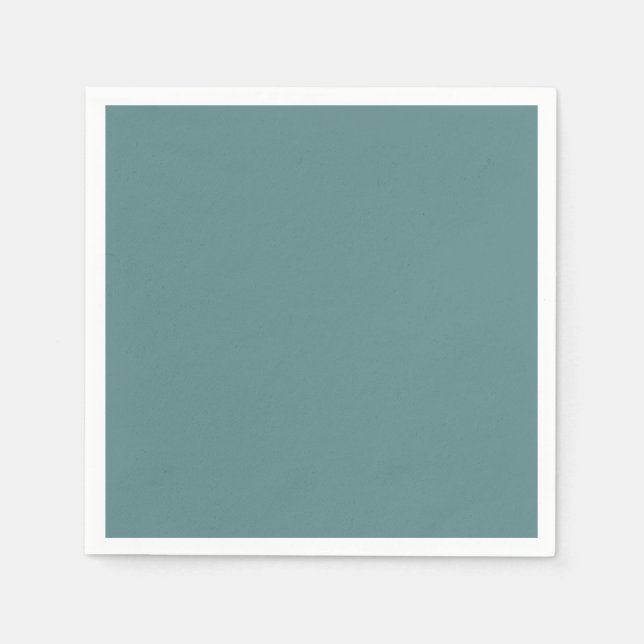 Steel Teal Solid Färg Pappersservett (Framsidan)