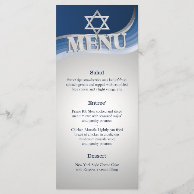 Steel Wave Pub Mitzvah Menu Meny (Framsida)