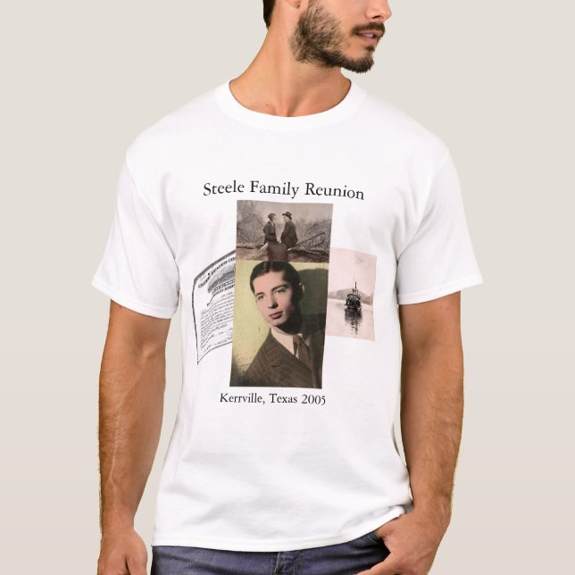 Steele familjmöte tee shirt (Framsida)