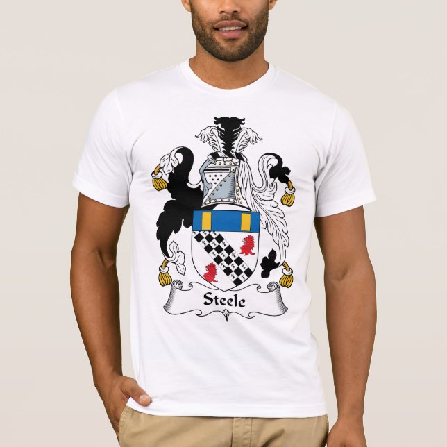 Steele familjvapensköld t-shirt (Framsida)