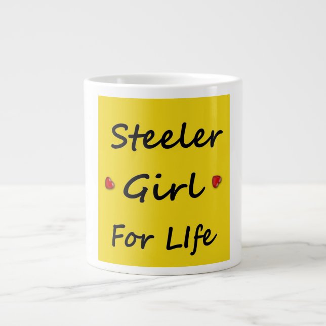 Steeler Girl for Life Mugg Jumbo Mugg (Framsidan)