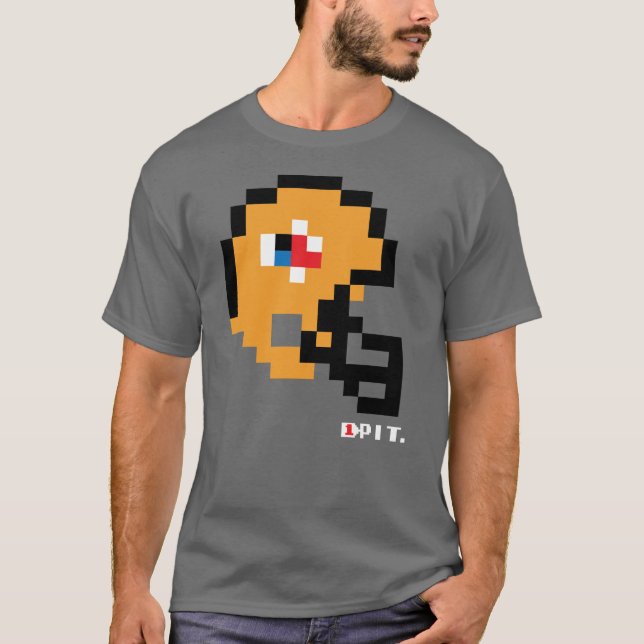 Steelers Alternate Tecmo Bowl Helmet T-Shirt (Framsida)