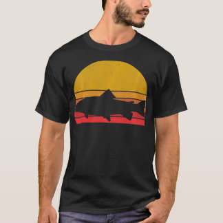 Steelhead Fishing Retro Trout River Fisherman Gift T Shirt
