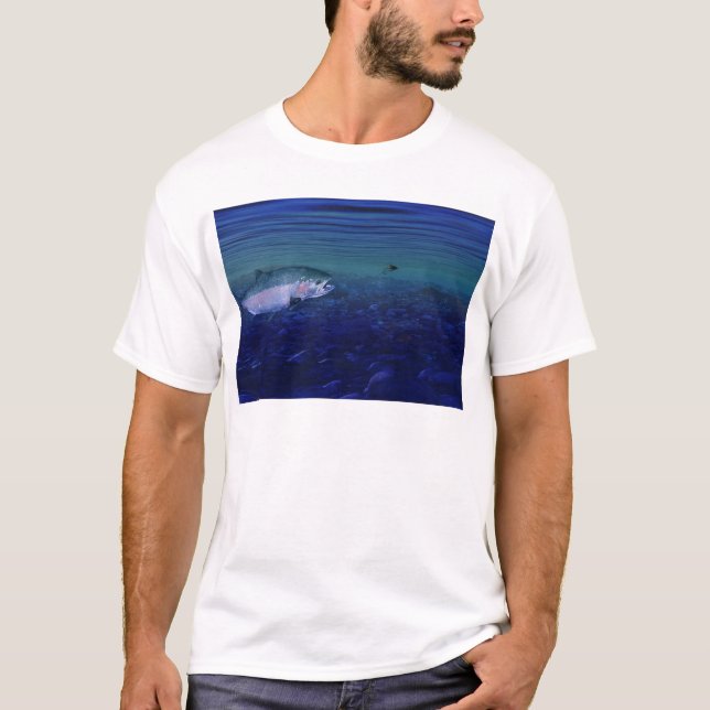 Steelhead som tar en fluga t-shirt (Framsida)