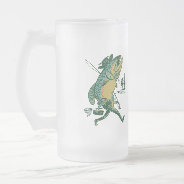 Steelhead Trout i byxorna Frostat Ölglas (Vänster)