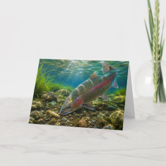 Steelheadfiske Välkomstkort Kort