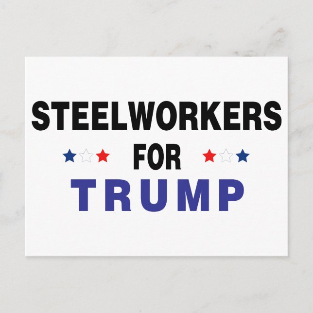 Steelworkers for Trump Vykort (Framsida)