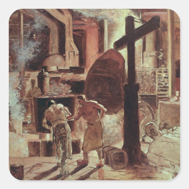 Steelworks Fyrkantigt Klistermärke (Framsida)