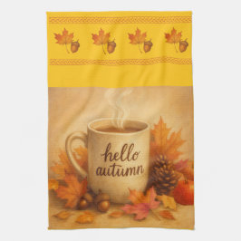 Steeped in Season Wide Border Kitchen Towels Kökshandduk