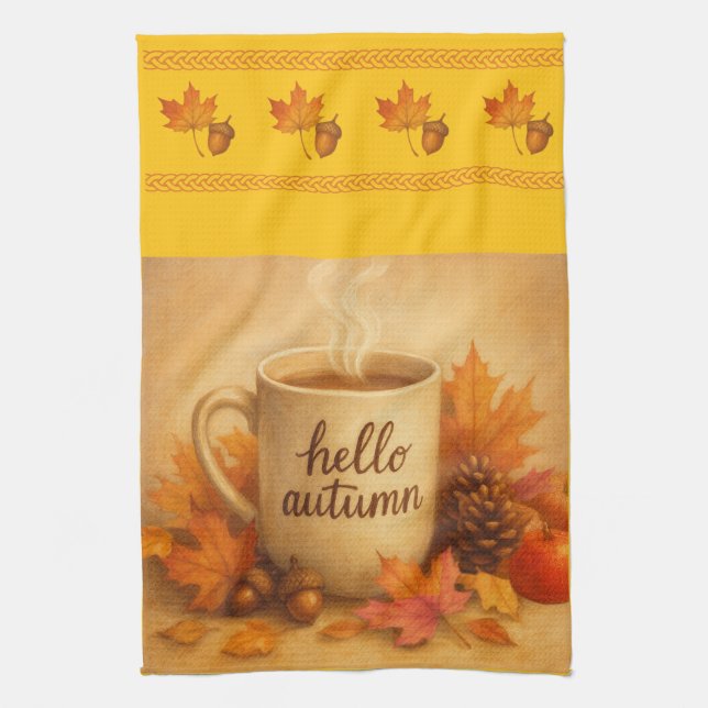 Steeped in Season Wide Border Kitchen Towels Kökshandduk (Vertikal)