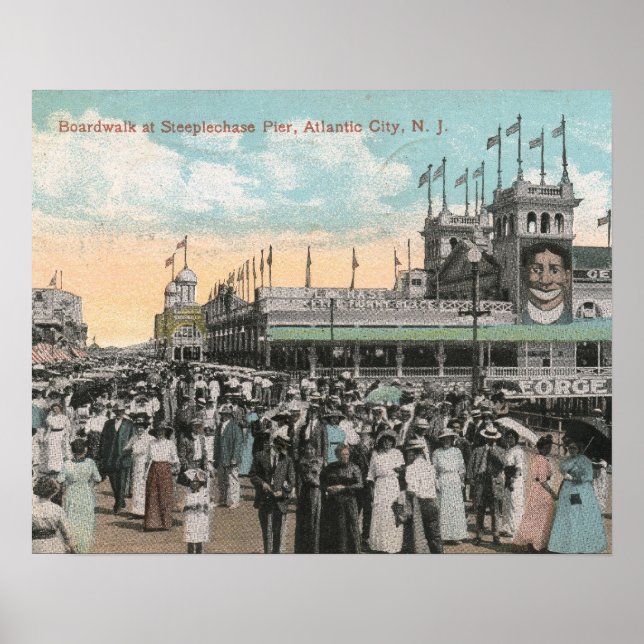 Steeplechase Pier, Atlantic City 1915 Vintage Poster (Framsidan)