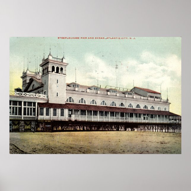 Steeplechase Pier, Atlantic City NJ 1909 Poster (Framsidan)