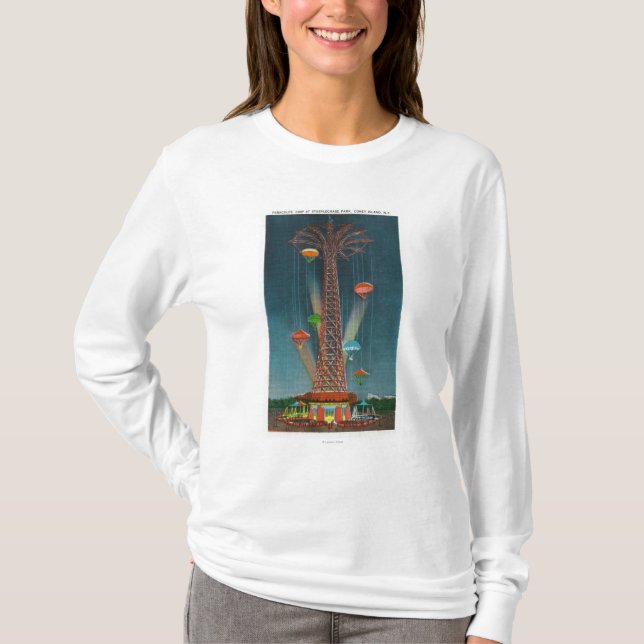 Steeplechasen parkerar fallskärmhopp beskådar på t shirt (Framsida)