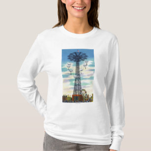 Steeplechasen parkerar plats för fallskärmhoppda tee shirt