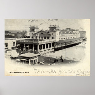 SteeplechasepirAtlantic City vintage 1904 Poster