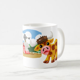 Steer och Tupp på gården Kaffemugg