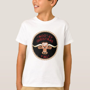 STEER ÖNSKAR DIG EN "MOO"~EY CHRISTMAS Y'ALL! T SHIRT