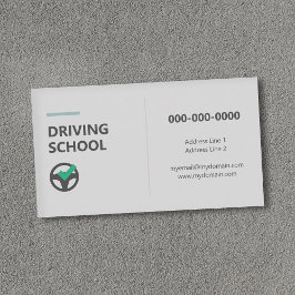 Steering Wheel Icon - Driving School  Visitkort